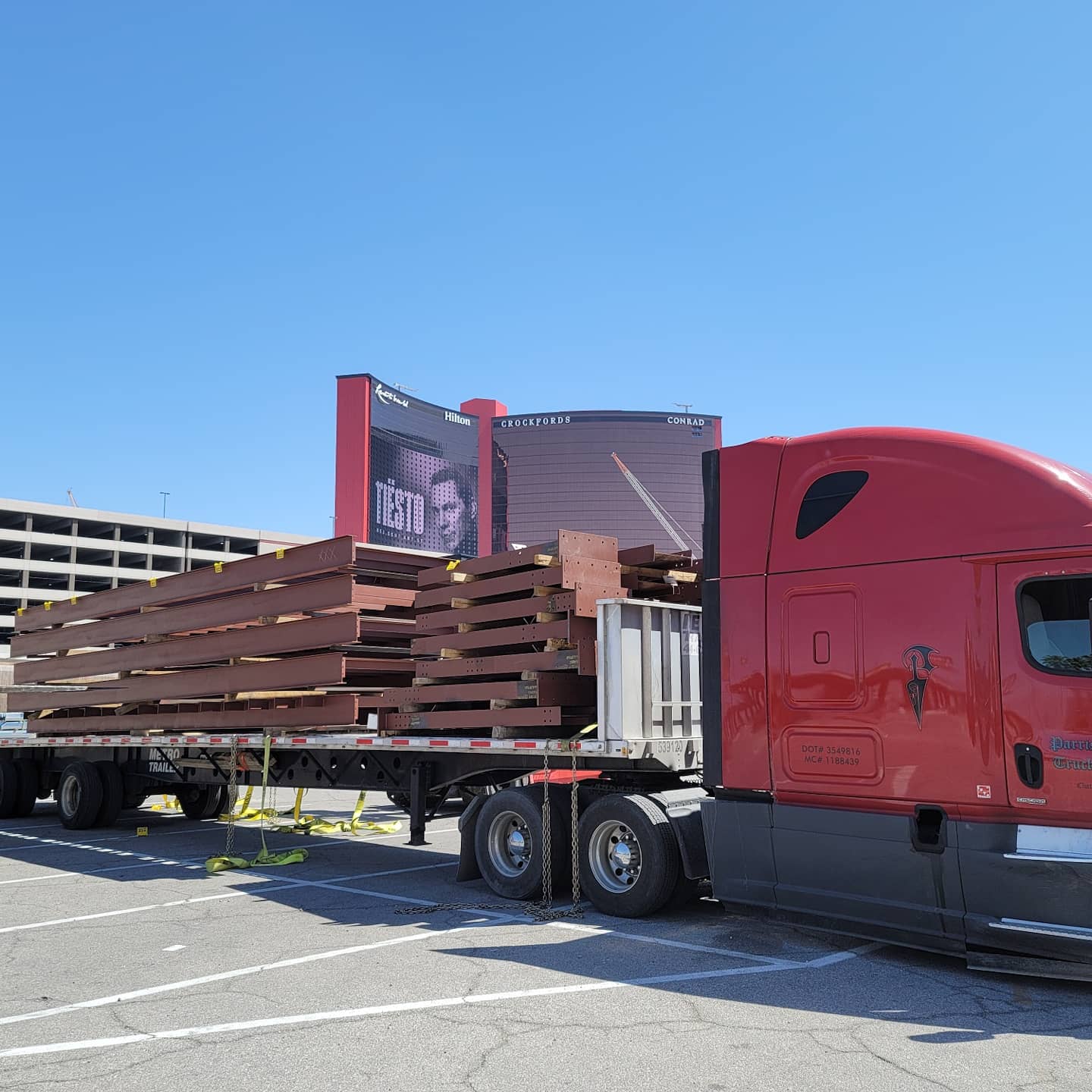 Flatbed logistics background